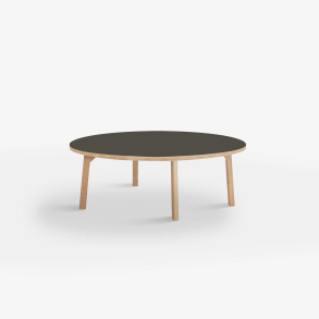 Domusnord Rundt Sofabord Room Round Lounge Table  med linoleum og eg kant 105