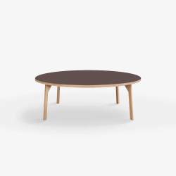 Domusnord Rundt Sofabord Room Round Lounge Table  med linoleum og eg kant 105