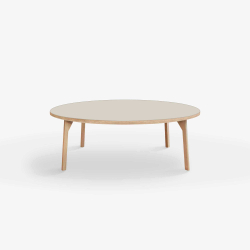 Domusnord Rundt Sofabord Room Round Lounge Table  med linoleum og eg kant 105