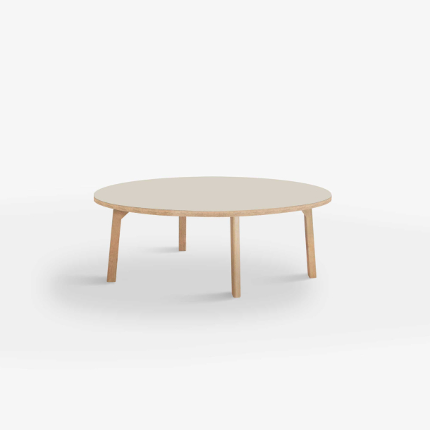 Domusnord Rundt Sofabord Room Round Lounge Table  med linoleum og eg kant 105