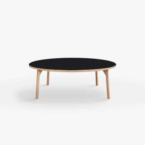 Domusnord Rundt Sofabord Room Round Lounge Table  med linoleum og eg kant 105