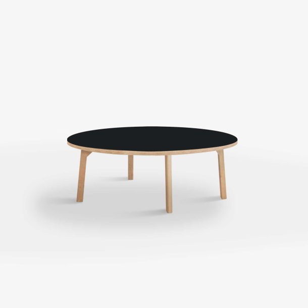 Domusnord Rundt Sofabord Room Round Lounge Table  med linoleum og eg kant 105