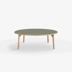Domusnord Rundt Sofabord Room Round Lounge Table  med linoleum og eg kant 105