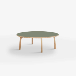 Domusnord Rundt Sofabord Room Round Lounge Table  med linoleum og eg kant 105