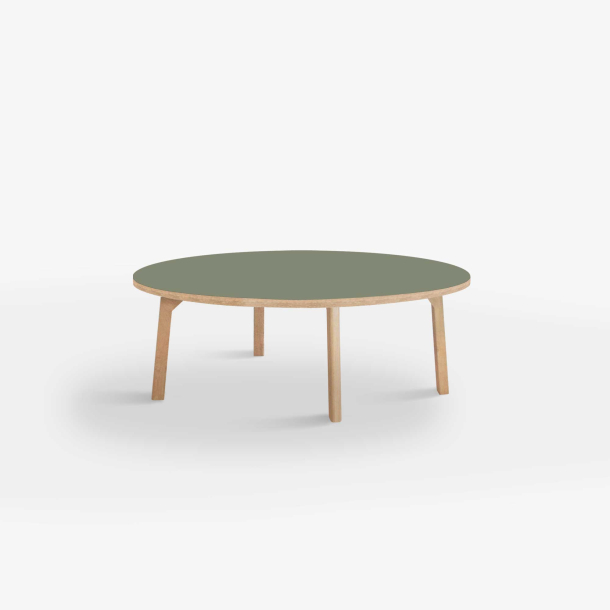 Domusnord Rundt Sofabord Room Round Lounge Table  med linoleum og eg kant 105