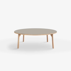 Domusnord Rundt Sofabord Room Round Lounge Table  med linoleum og eg kant 105