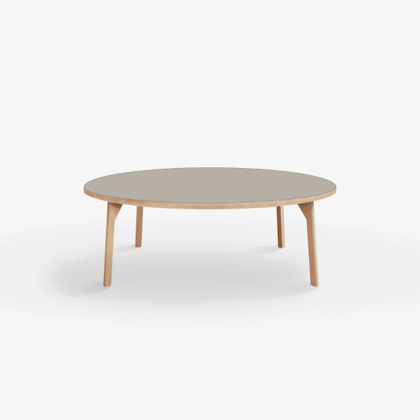 Domusnord Rundt Sofabord Room Round Lounge Table  med linoleum og eg kant 105