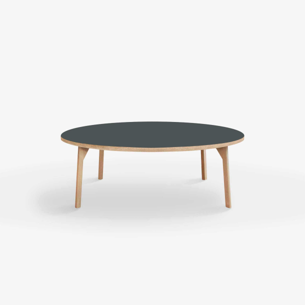Domusnord Rundt Sofabord Room Round Lounge Table  med linoleum og eg kant 105