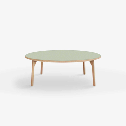 Domusnord Rundt Sofabord Room Round Lounge Table  med linoleum og eg kant 105