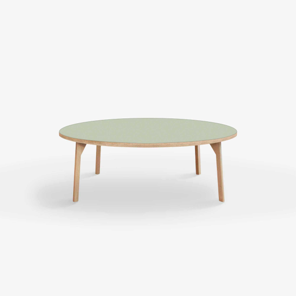 Domusnord Rundt Sofabord Room Round Lounge Table  med linoleum og eg kant 105