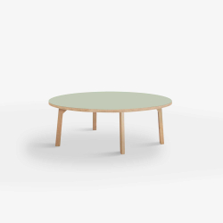 Domusnord Rundt Sofabord Room Round Lounge Table  med linoleum og eg kant 105