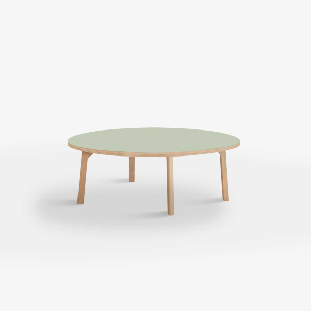 Domusnord Rundt Sofabord Room Round Lounge Table  med linoleum og eg kant 105