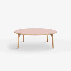 Domusnord Rundt Sofabord Room Round Lounge Table  med linoleum og eg kant 105