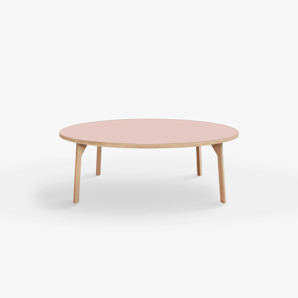 Domusnord Rundt Sofabord Room Round Lounge Table  med linoleum og eg kant 105