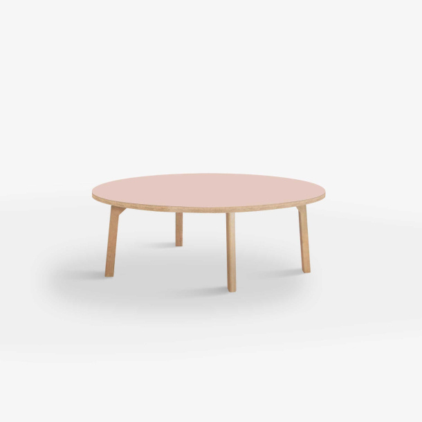 Domusnord Rundt Sofabord Room Round Lounge Table  med linoleum og eg kant 105