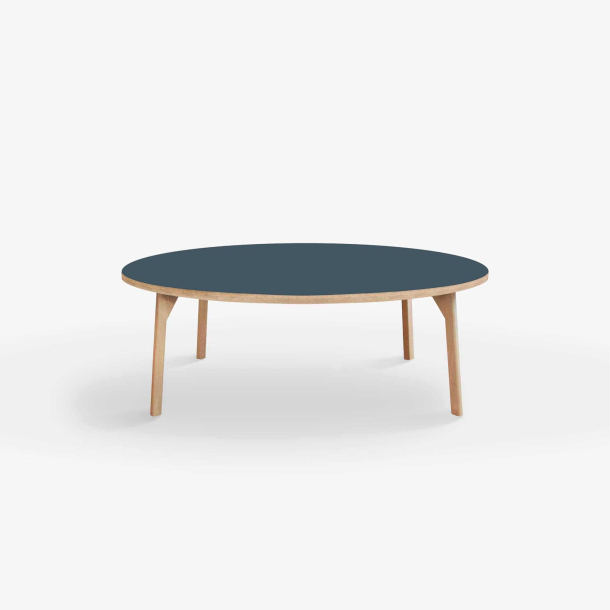 Domusnord Rundt Sofabord Room Round Lounge Table  med linoleum og eg kant 105