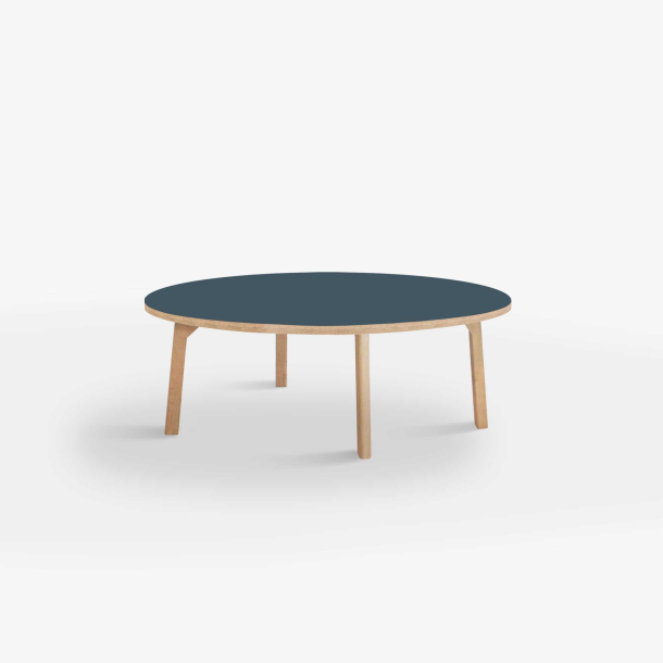 Domusnord Rundt Sofabord Room Round Lounge Table  med linoleum og eg kant 105