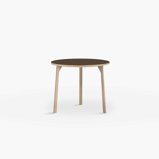 Domusnord Room round Linoleum's Dining Table in oak 70 cm in 19 colors