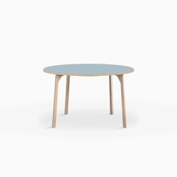 Domusnord Room rundt Linoleums konferencebord og mdebord i eg 90 i 19 farver