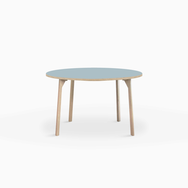 Domusnord Room rundt Linoleums Spisebord i eg 90 cm i 19 farver