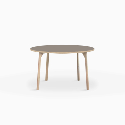 Domusnord Room rundt Linoleums Spisebord i eg 90 cm i 19 farver