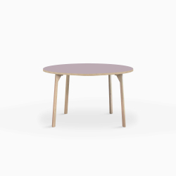 Domusnord Room rundt Linoleums konferencebord og mdebord i eg 90 i 19 farver