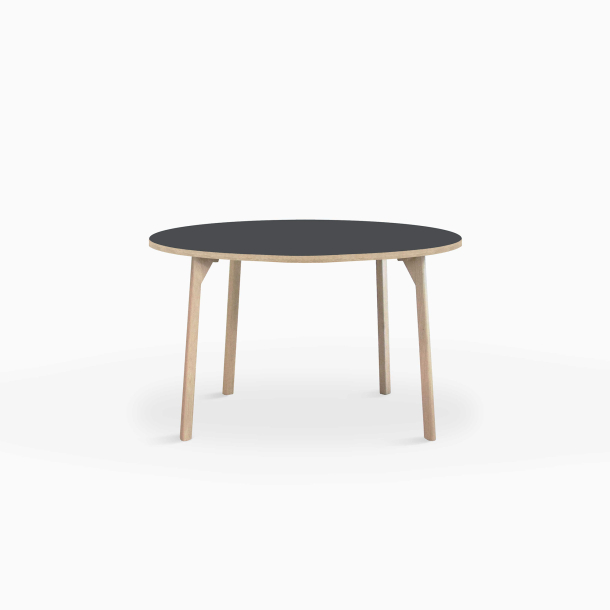 Domusnord Room rundt Linoleums Spisebord i eg 90 cm i 19 farver