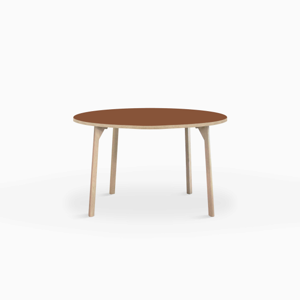 Domusnord Room rundt Linoleums Spisebord i eg 90 cm i 19 farver