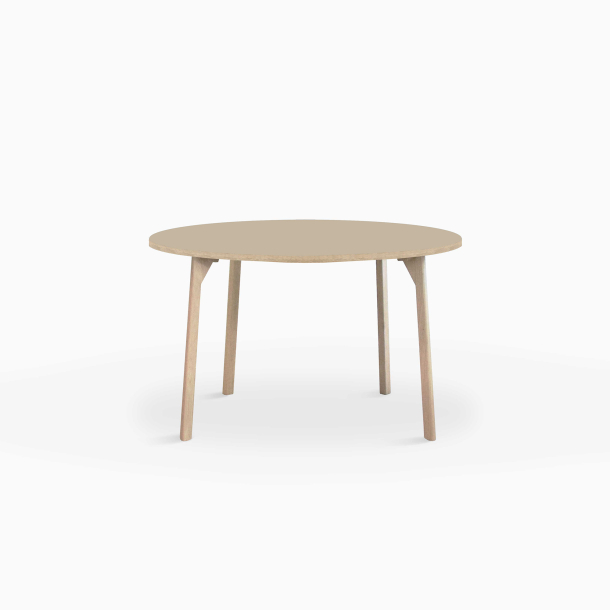 Domusnord Room rundt Linoleums konferencebord og mdebord i eg 90 i 19 farver