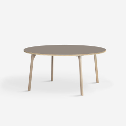 Domusnord Studio round Linoleum's Dining Table in plywood 110 cm in 19 colors