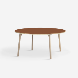 Domusnord Studio round Linoleum's Dining Table in plywood 110 cm in 19 colors