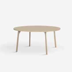 Domusnord Studio round Linoleum's Dining Table in plywood 110 cm in 19 colors