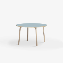 Domusnord Studio round Linoleum's Dining Table in plywood 90 cm in 19 colors