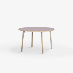 Domusnord Studio round Linoleum's Dining Table in plywood 90 cm in 19 colors