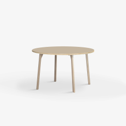 Domusnord Studio round Linoleum's Dining Table in plywood 90 cm in 19 colors