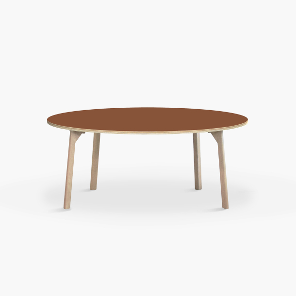Domusnord Studio round Linoleum's Dining Table in plywood 130 cm in 19 colors