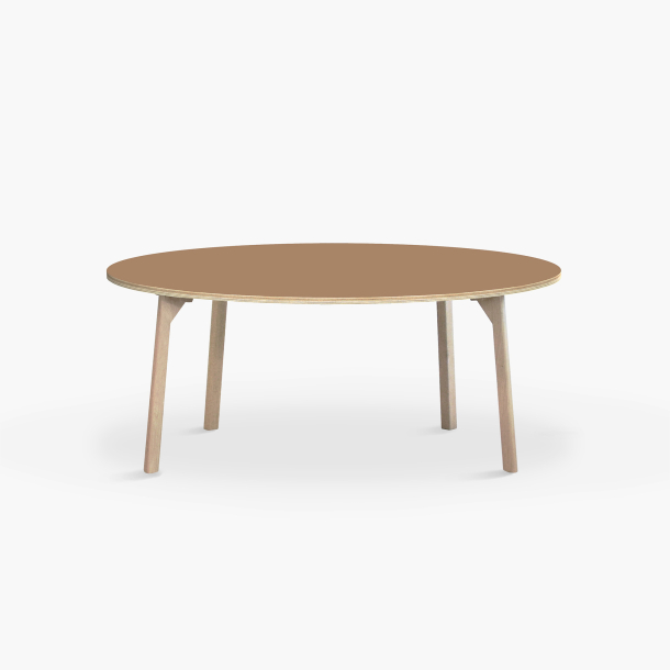 Domusnord Studio round Linoleum's Dining Table in plywood 130 cm in 19 colors