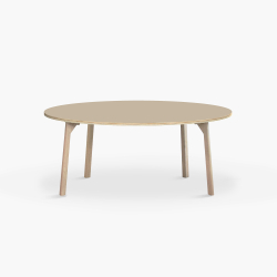 Domusnord Studio round Linoleum's Dining Table in plywood 130 cm in 19 colors
