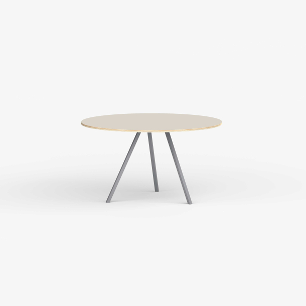 Domusnord Line View Linoleums rundt Spisebord krydsfinr 110 cm i 19 farver