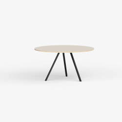 Domusnord Line View Linoleums rundt Spisebord krydsfinr 110 cm i 19 farver