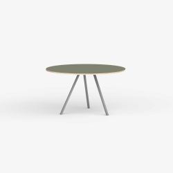 Domusnord Line View Linoleums rundt Spisebord krydsfinr 110 cm i 19 farver