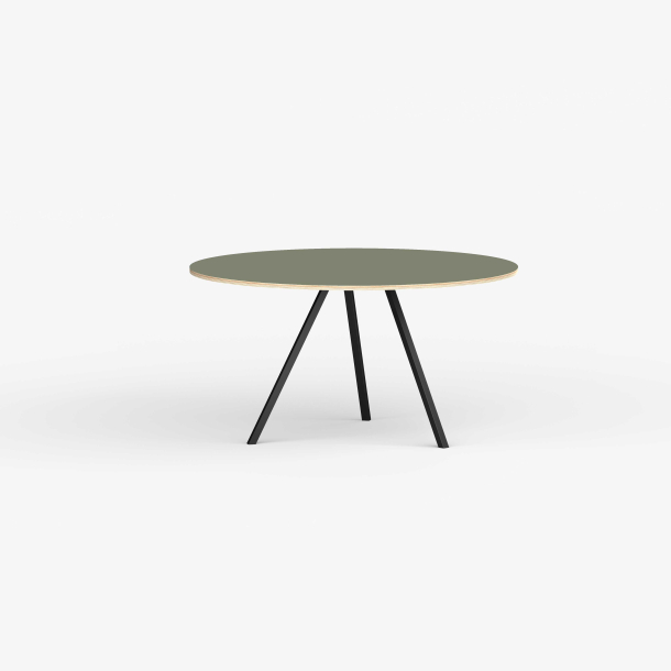 Domusnord Line View Linoleums rundt Spisebord krydsfinr 110 cm i 19 farver