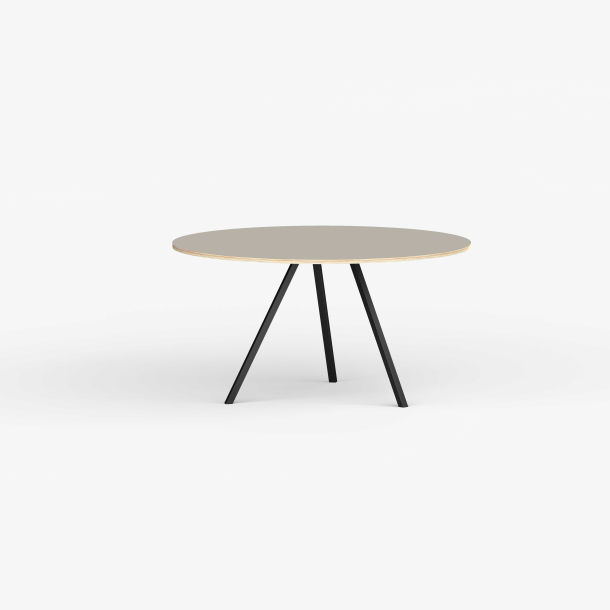 Domusnord Line View Linoleums rundt Spisebord krydsfinr 110 cm i 19 farver