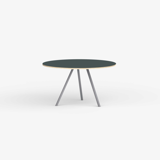 Domusnord Line View Linoleum rundt konferencebord og mdebord krydsfinr 120 cm i 14 farver