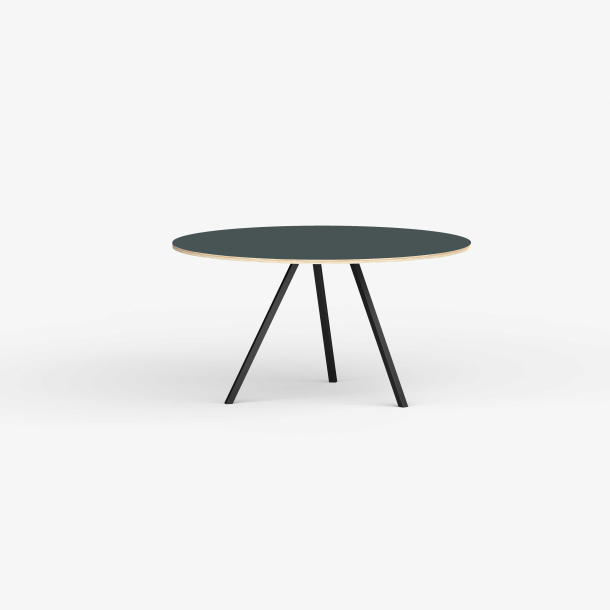 Domusnord Line View Linoleum rundt konferencebord og mdebord krydsfinr 120 cm i 14 farver