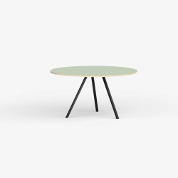 Domusnord Line View Linoleums rundt Spisebord krydsfinr 110 cm i 19 farver