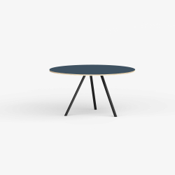 Domusnord Line View Linoleums rundt Spisebord krydsfinr 110 cm i 19 farver