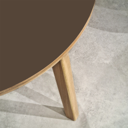 Domusnord Studio round Linoleum's Dining Table in plywood 130 cm in 19 colors