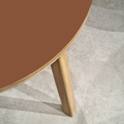 Domusnord Studio round Linoleum's Dining Table in plywood 110 cm in 19 colors