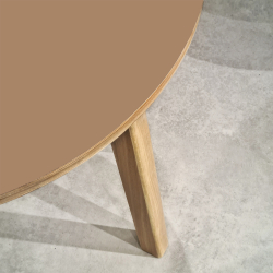 Domusnord Studio round Linoleum's Dining Table in plywood 110 cm in 19 colors